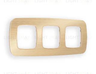 Рамка тройная Ambrella Volt Radian шампань металл шлифованный OF580303 OF580303