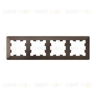 Рамка четверная Schneider Electric Atlasdesign AIR, мокко-дымчатый черный ATN220604 ATN220604