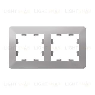 Рамка двойная Schneider Electric Atlasdesign AIR, алюминий-дымчатый черный ATN220302 ATN220302