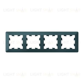 Рамка четверная Schneider Electric Atlasdesign AIR, изумруд-дымчатый черный ATN220804 ATN220804