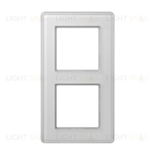 Рамка двойная сатиновая JUNG A VIVA, белое стекло AV582GLMWW AV582GLMWW