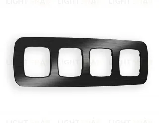 Рамка четверная Ambrella Volt Radian черный металл шлифованный OF580504 OF580504