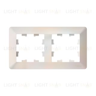 Рамка двойная Schneider Electric Atlasdesign AIR, жемчуг-дымчатый белый ATN220402 ATN220402