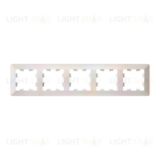 Рамка пятерная Schneider Electric Atlasdesign AIR, жемчуг-дымчатый белый ATN220405 ATN220405