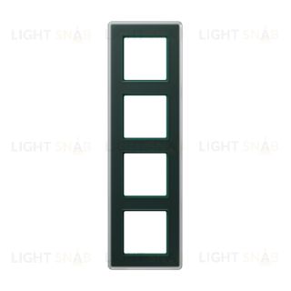 Рамка четверная сатиновая JUNG A VIVA, изумрудное стекло AV584GLMSG AV584GLMSG