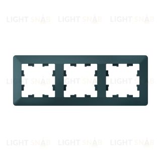 Рамка тройная Schneider Electric Atlasdesign AIR, изумруд-дымчатый черный ATN220803 ATN220803