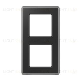 Рамка двойная сатиновая JUNG A VIVA, черное стекло AV582GLMSW AV582GLMSW