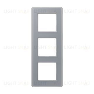 Рамка тройная сатиновая JUNG A VIVA, серое стекло AV583GLMKG AV583GLMKG