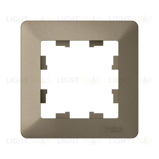 Рамка одинарная Schneider Electric Atlasdesign AIR, шампань-дымчатый черный ATN220501 ATN220501