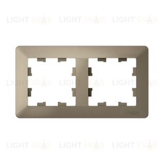 Рамка двойная Schneider Electric Atlasdesign AIR, шампань-дымчатый черный ATN220502 ATN220502