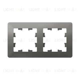 Рамка двойная Schneider Electric Atlasdesign AIR, сталь-дымчатый черный ATN220902 ATN220902