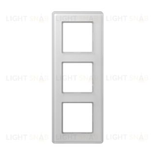 Рамка тройная сатиновая JUNG A VIVA, белое стекло AV583GLMWW AV583GLMWW