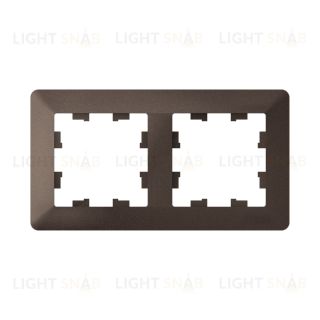 Рамка двойная Schneider Electric Atlasdesign AIR, мокко-дымчатый черный ATN220602 ATN220602