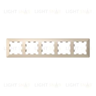 Рамка пятерная Schneider Electric Atlasdesign AIR, бежевый-дымчатый белый ATN220205 ATN220205