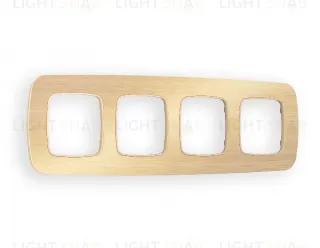 Рамка четверная Ambrella Volt Radian шампань металл шлифованный OF580304 OF580304