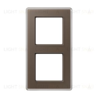 Рамка двойная сатиновая JUNG A VIVA, мокко стекло AV582GLMMO AV582GLMMO