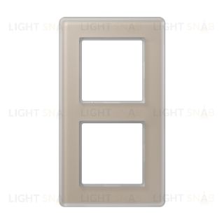 Рамка двойная сатиновая JUNG A VIVA, шампань стекло AV582GLMCH AV582GLMCH