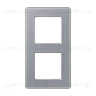 Рамка двойная сатиновая JUNG A VIVA, серое стекло AV582GLMKG AV582GLMKG