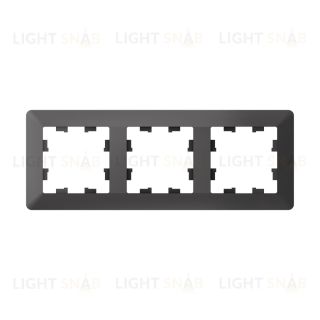 Рамка тройная Schneider Electric Atlasdesign AIR, базальт-дымчатый черный ATN221403 ATN221403