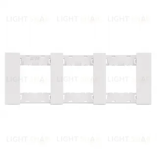 Рамка тройная с суппортом (2+2+2 мод) Meiton белый матовый AA4802M3AW+A4702+A4702+A4702 AA4802M3AW + A4702