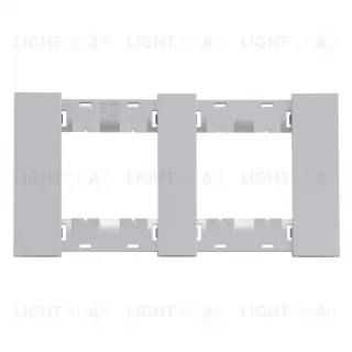 Рамка двойная с суппортом (2+2 мод) Meiton серый матовый AA4802M2AS+A4702+A4702 AA4802M2AS + A4702