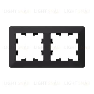 Рамка двойная Schneider Electric Atlasdesign AIR, карбон-дымчатый черный ATN221002 ATN221002