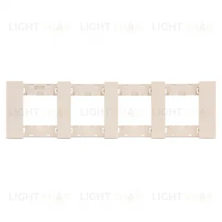 Рамка четверная с суппортом (2+2+2+2 мод) Meiton песочный матовый AA4802M4AM+A4702+A4702+A4702+A4702 AA4802M4AM + A4702