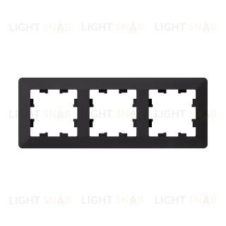 Рамка тройная Schneider Electric Atlasdesign AIR, карбон-дымчатый черный ATN221003 ATN221003