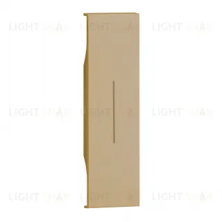 Выключатель 1 модуль с синей подсветкой Meiton 10А/250В винтовые клеммы, шампань матовый A4001L+ACH01 A4001L + ACH01