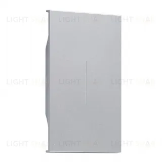 Выключатель одноклавишный с синей подсветкой 2 модуля Meiton 10А/250В автоматические клеммы, серый матовый A4001AL+AS01M2 A4001AL + AS01M2