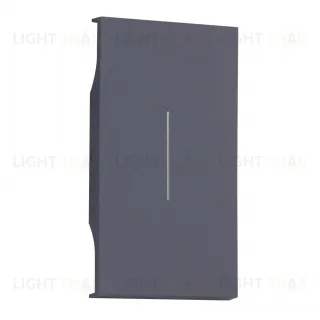 Выключатель одноклавишный с синей подсветкой 2 модуля Meiton 10А/250В автоматические клеммы, грифель матовый A4001AL+AL01M2 A4001AL + AL01M2