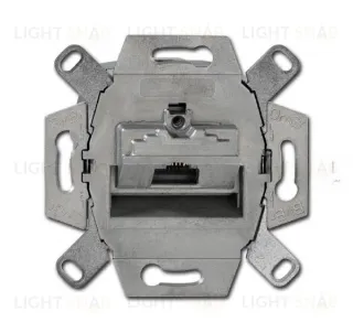 ABB Механизм 1-постовой компьютерной розетки 8 полюсов RJ45 UAE, категория 5e, экранированная, до 100 МГц 2CKA000230A0410 2CKA000230A0410