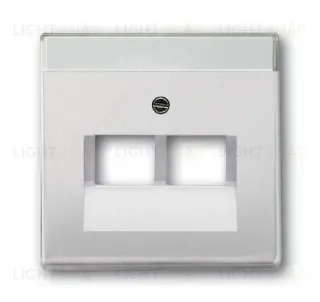 ABB BJE Сталь Накладка 2-ой ТЛФ/Комп розетки наклонной 2CKA001710A3764 2CKA001710A3764