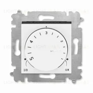 Терморегулятор универсальный с поворотной ручкой ABB Levit 16А, белый-дымчатый чёрный 2CHH920003A6062 2CHH920003A6062