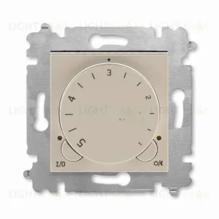 Терморегулятор универсальный с поворотной ручкой ABB Levit 16А, кофе макиато-Белый 2CHH920003A6018 2CHH920003A6018