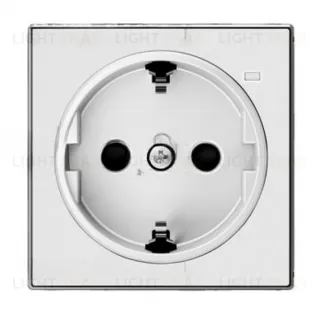 Накладка для розетки Schuko с линзой для контрольной подсветки ABB SKY альпийский белый 2CLA858880A1101 2CLA858880A1101