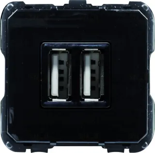 ABB механизм USB зарядного устройства, 2 x 750 мА или 1 х 1500 мА 2CLA818500A1001 2CLA818500A1001