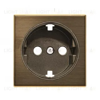 Накладка для розетки Schuko ABB SKY античная латунь 2CLA858800A1201 2CLA858800A1201