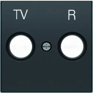 ABB SKY Чёрный бархат Накладка для TV-R розетки 2CLA855000A1501 2CLA855000A1501