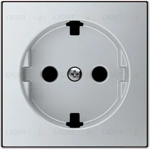 Накладка для розетки SCHUKO с плоской поверхностью ABB SKY Серебристый алюминий 2CLA858890A1301 2CLA858890A1301