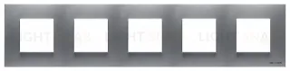 Рамка 5-постовая, 2-модульная ABB Niessen Zenit, цветсеребристый 2CLA227500N1301 2CLA227500N1301