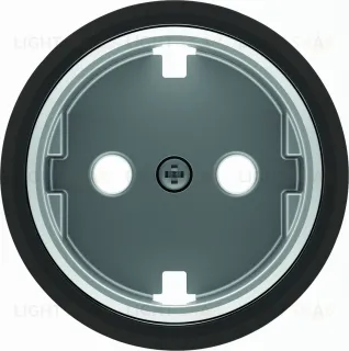 ABB SKY Moon Накладка для розетки SCHUKO с плоской поверхностью, кольцо ”чёрное стекло” 2CLA868890A1501 2CLA868890A1501