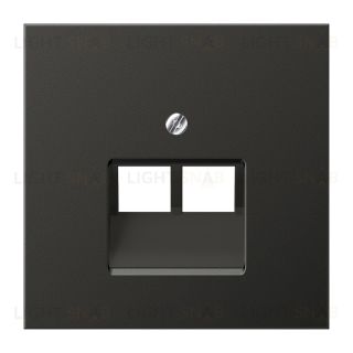 Jung LS 990 Антрацит накладка 2-ой наклонной ТЛФ/комп розетки AL2969-2UAAN AL2969-2UAAN