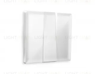 Лицевая панель ALFA (Белый глянец) для 3-клавишных выключателей QUANT AP1050 AP1050