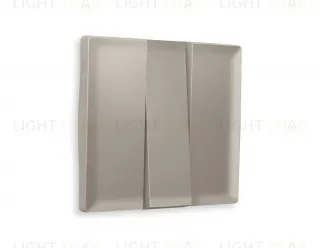 Лицевая панель ALFA (Серо-бежевый матовый) для 3-клавишных выключателей QUANT AP3650 AP3650