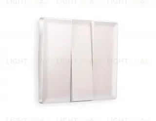 Лицевая панель ALFA (Жемчуг) для 3-клавишных выключателей QUANT AP2050 AP2050