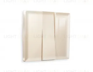 Лицевая панель ALFA (Бежевый глянец) для 3-клавишных выключателей QUANT AP3050 AP3050