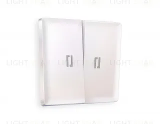 Лицевая панель ALFA (Жемчуг) для 2-клавишных выключателей с подсветкой QUANT AP2040 AP2040