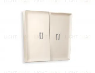 Лицевая панель ALFA (Бежевый матовый) для 2-клавишных выключателей с подсветкой QUANT AP3240 AP3240