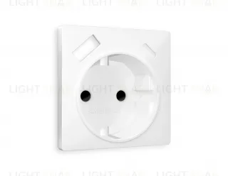 Лицевая панель ALFA (Белый матовый) для электрической розетки с заземлением со шторками 2USB тип A+C QUANT AP1300 AP1300